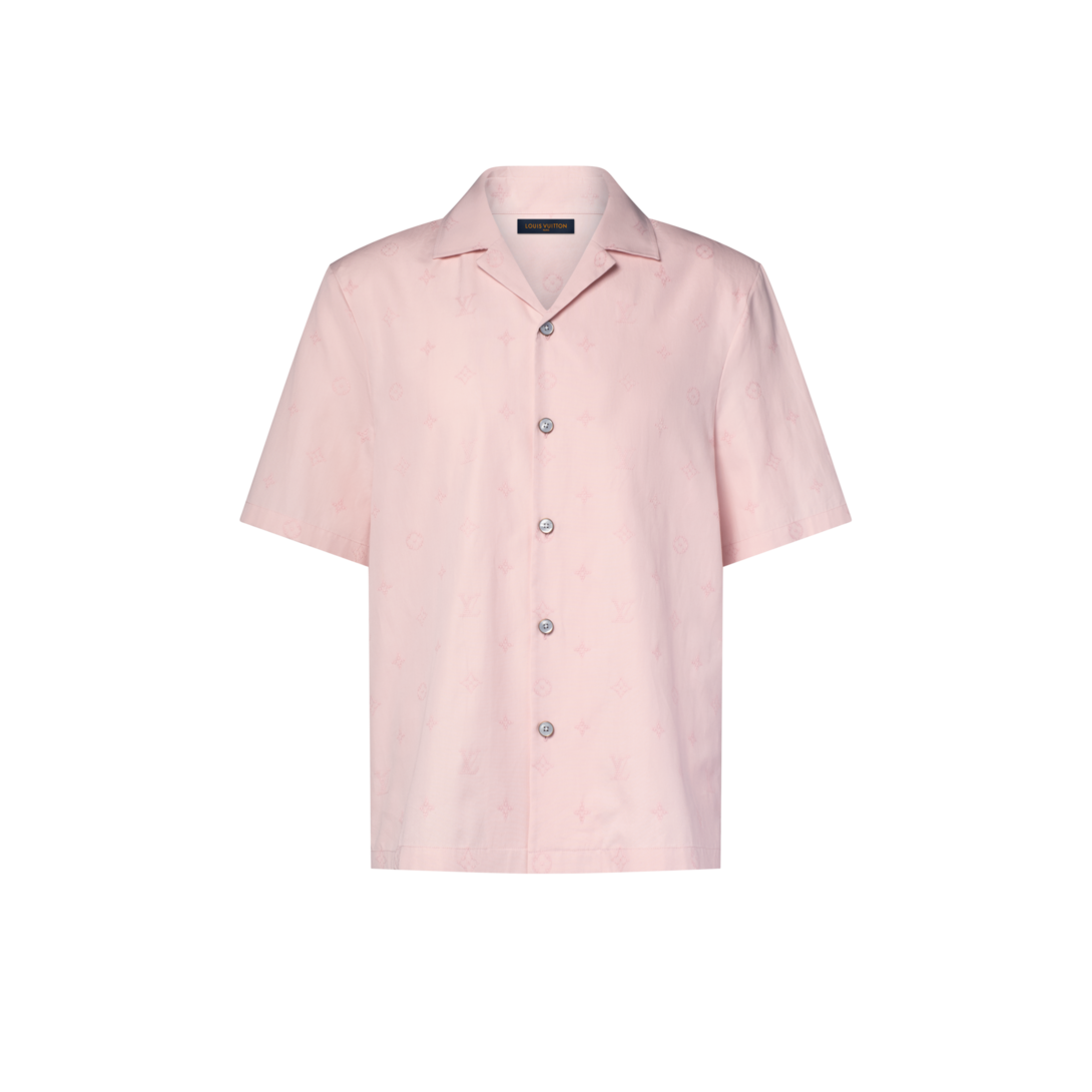 ☆オータムセール☆ Louis Vuitton コットンポロシャツ 34 ピンク Embroidered Open Collar Short-Sleeved Shirt - Ready-to-Wear
